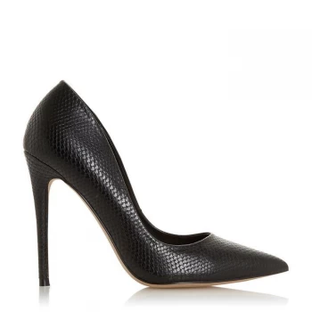 Image of Head Over Heels by Dune Black 'Aimees' High Stiletto Heel Court Shoes - 3