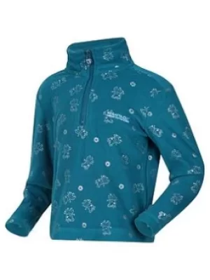 Image of Boys, Regatta Kids Peppa Pig Half Zip Fleece, Turquoise, Size 6-12 Months