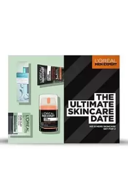 Image of LOreal Paris LOreal Men Expert & LOreal Paris - The Ultimate Skincare Date Gift Set, Complete His & Hers Skincare Routine, Gift Set for both Men & Wom