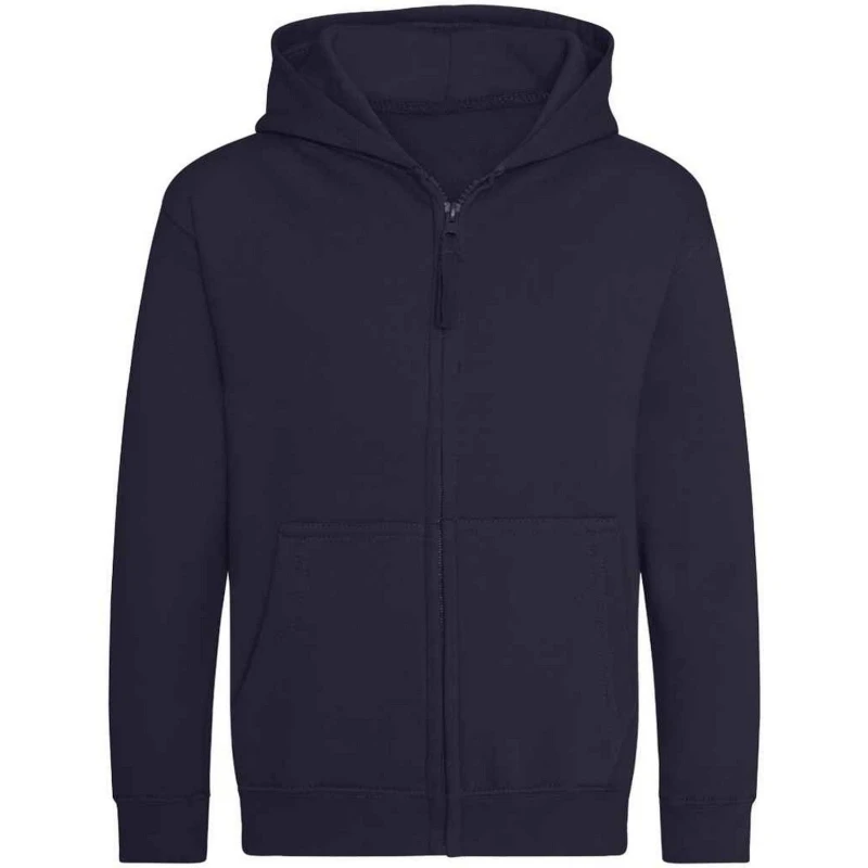 Image of AWDis Cool Zoodie Full Zip Hoodie in Mid Navy Size: 12-13 Years Mid Navy Unisex 12-13 Years