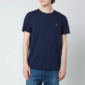 Image of GANT Mens Original T-Shirt - Evening Blue - XL - Blue
