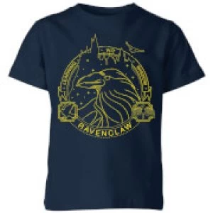 Image of Harry Potter Ravenclaw Raven Badge Kids T-Shirt - Navy - 9-10 Years