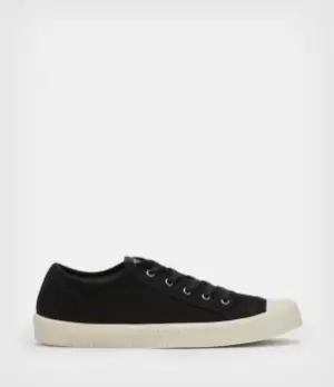 Image of AllSaints Mens Mem Low Top Trainers, Black, Size: UK 9/US 10/EU 43