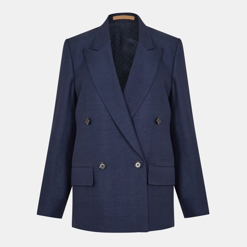 Image of Boss Womens Japelara Formal Jacket Dark Blue female 4 (XXS)