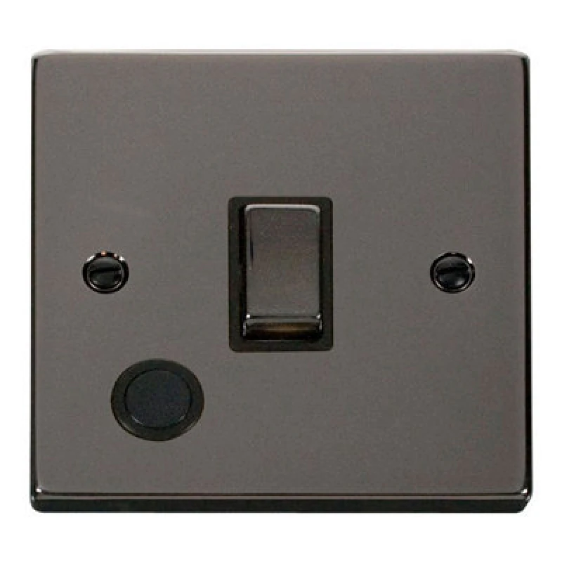 Image of SE Home Black Nickel 1 Gang 20A Ingot DP Switch With Flex Black