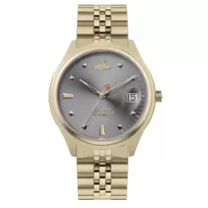 Image of Vivienne Westwood Camberwell Quartz Grey Dial Gold Stainless Steel Bracelet Ladies Watch VV261GYGD