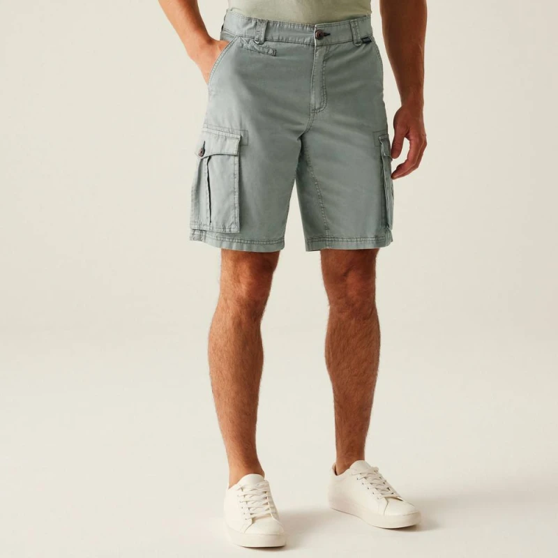 Image of Regatta Mens Shorebay II Cargo Shorts in Grey Size: 40R Grey Male 40R