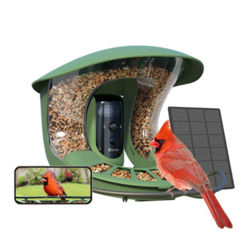 Image of BIRDFY Feeder 2 Pro Smart Camera Bird Feeder with Solar Panel - Green 792671634317