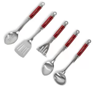 Image of Morphy Richards 5 Piece Kitchen Tool Set - Red