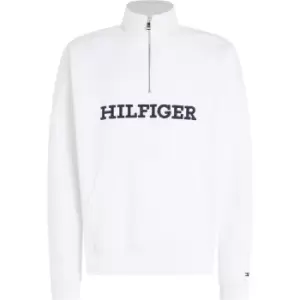 Image of Tommy Hilfiger Monotype Embro Mock Neck - White