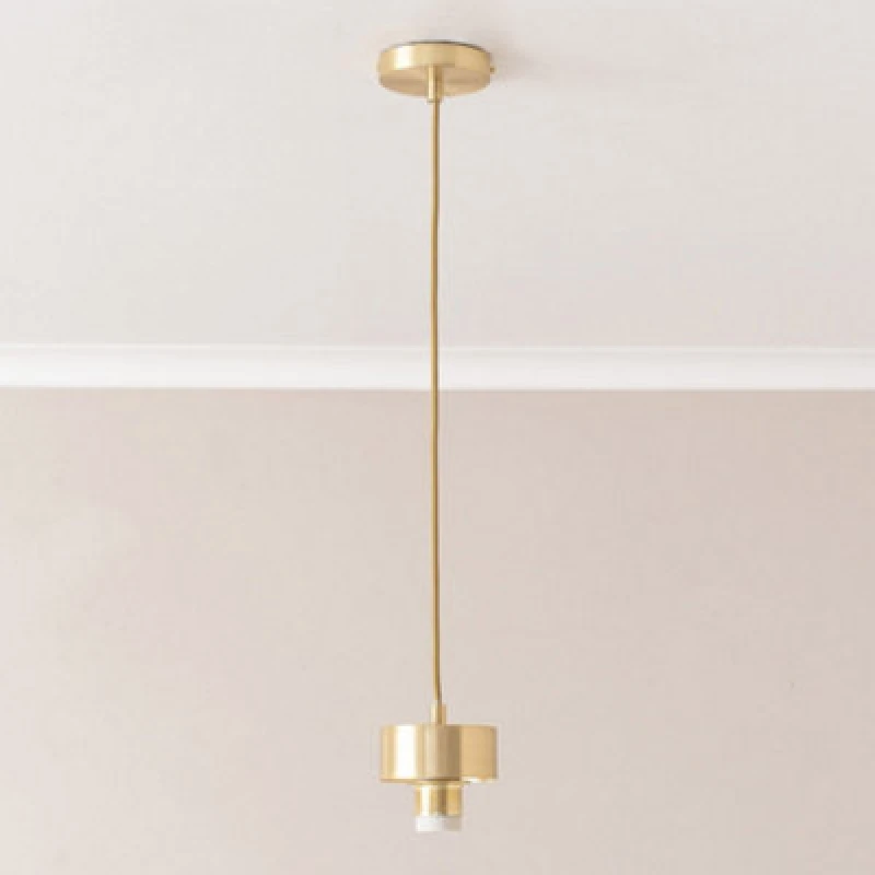 Image of ValueLights ValueLights Brianna Brushed Chrome or Gold Cap Adjustable Pendant Ceiling Light Gold One Size Unisex 5016529272755