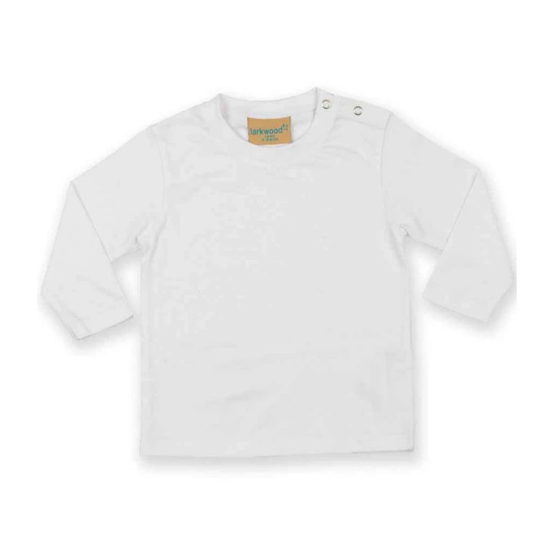 Image of Larkwood Long-Sleeved T-Shirt in White Size: 3-4 Years White Unisex 3-4 Years