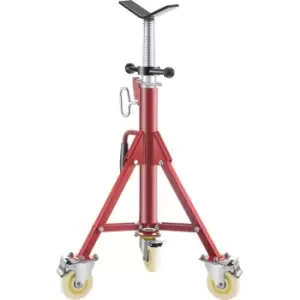 Image of Vevor Pipe Stand Fold-a-jack V-head 28-52 Inch Height 12" Pipe 882 Lb W/casters