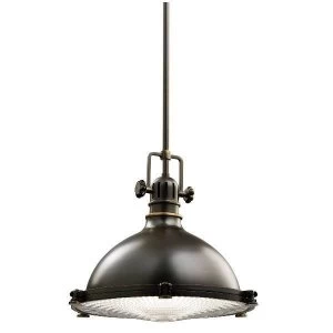 Image of 1 Light Medium Dome Ceiling Pendant Olde Bronze, E27