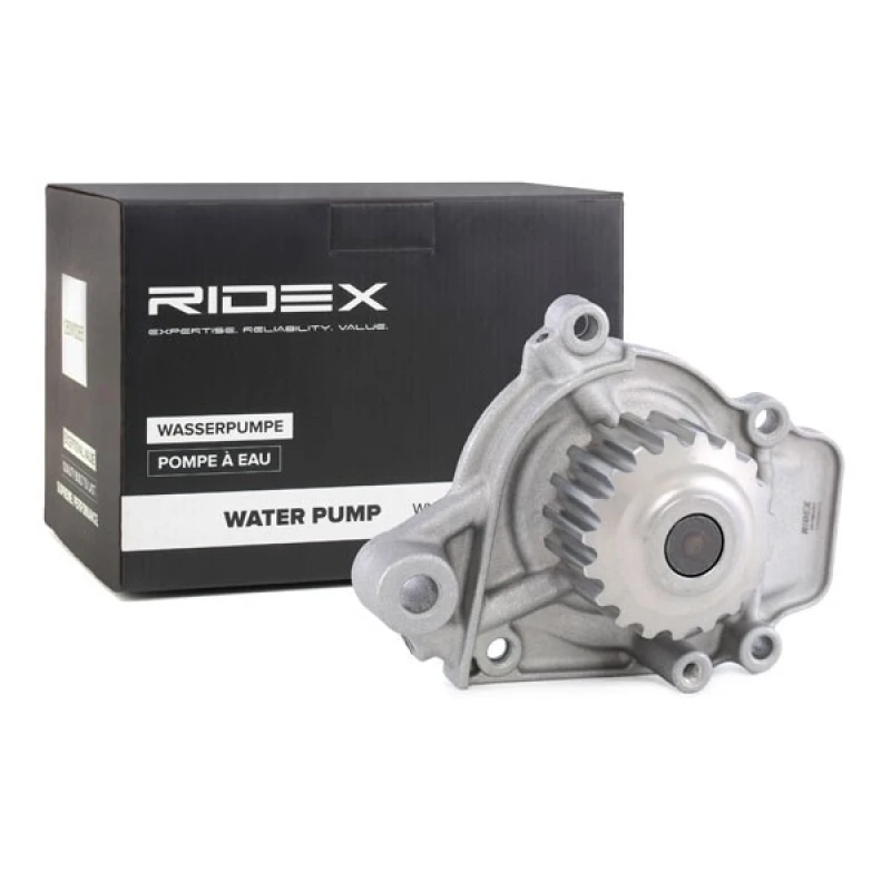 Image of RIDEX 1260W0013 Water pump Number of Teeth: 19, with belt pulley Water Pump (1260)