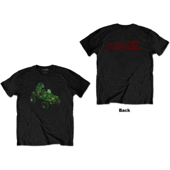 Image of Gorillaz - Group Green Geep Unisex Medium T-Shirt - Black