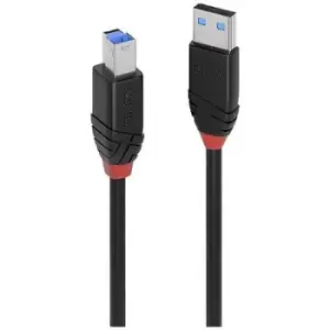Image of LINDY USB cable USB 3.2 1st Gen (USB 3.0 / USB 3.1 1st Gen) USB-A plug, USB-B plug 10 m Black 43227