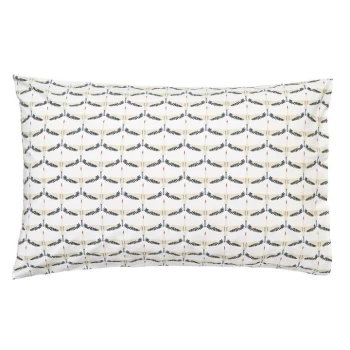 Image of Joules Heron Geo Standard Pillowcase Pairs - Antique Gold