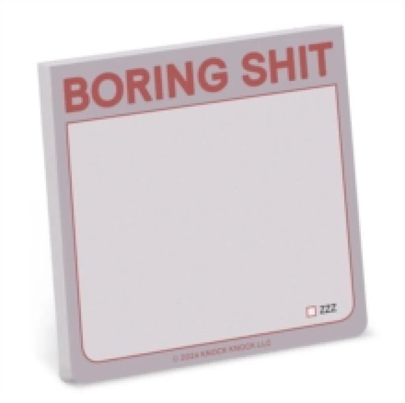 Image of Knock Knock Boring Shit Sticky Note Other printed item