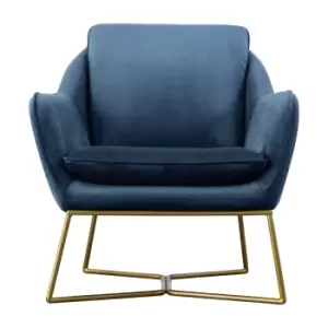 Image of Crossland Grove Metz Chair Sapphire Velvet