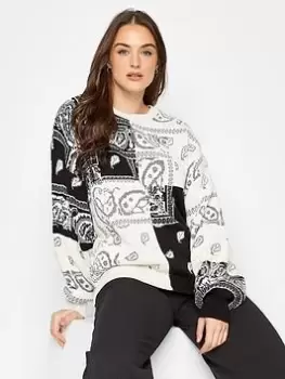 Image of Long Tall Sally Jacquard Jumper - Multi , Multi, Size 14-16, Women