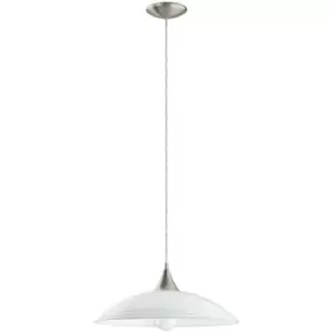 Image of Lazolo - 1 Light Dome Ceiling Pendant Satin Nickel, E27 - Eglo