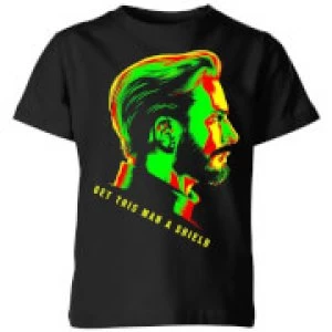 Image of Avengers Get This Man A Shield Kids T-Shirt - Black - 3-4 Years