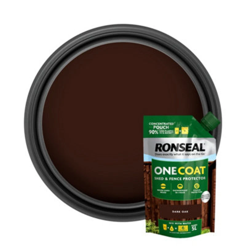 Image of Ronseal KCB.8174503.50100.73 One Coat Shed & Fence Refill Pouch Da... KCB.8174503.50100.73