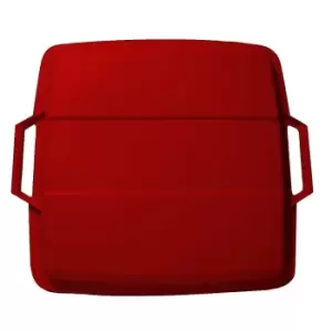 Image of Snap-on lid, with 2 handles, for 90 l capacity, lies loosely on top, red