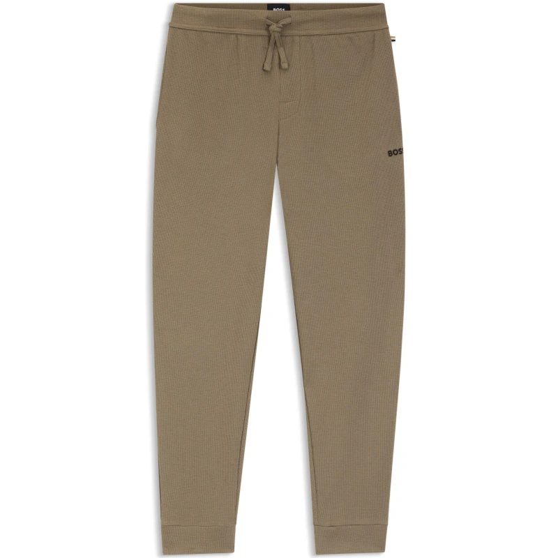 Image of Boss Mens BW Waffle Jogging Bottoms Open Brown 245 male Medium