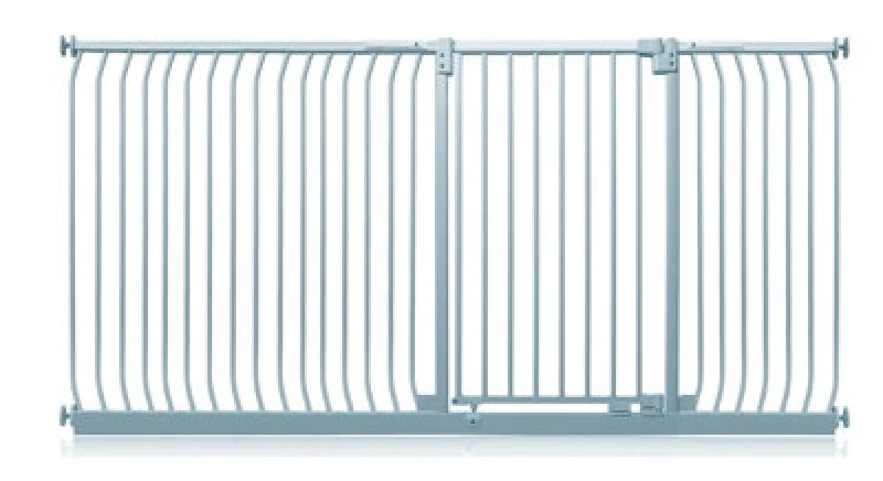 Image of Safetots Extra Tall Elite Safety Gate, 225Cm - 234Cm, Matt Grey, Extra Tall 96.8Cm In Height, Pressure Fit Stair Gate