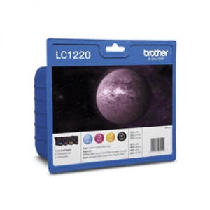 Image of Brother LC1220 Black and Tri Colour Ink Cartridge