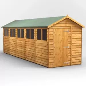 Image of 20x6 Power Overlap Apex Garden Shed