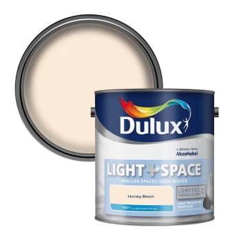 Image of Dulux Light & Space Honey Beam Matt Emulsion Paint 2.5L