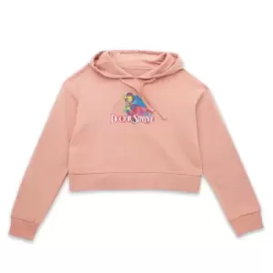 Image of Marvel Dr Strange Psych Womens Cropped Hoodie - Dusty Pink - M