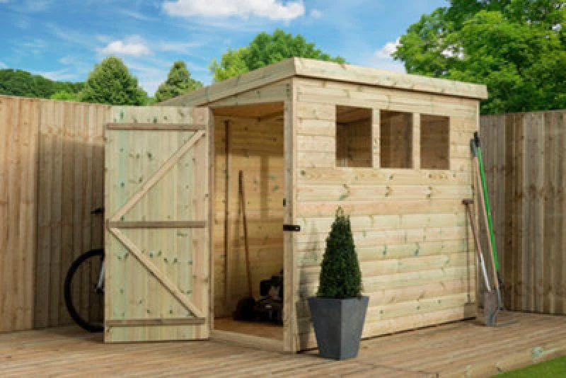 Image of Empire Sheds Empire 2500 Pent 8X5 Pressure Treated Tongue And Groove Wooden Garden Shed Door Left Side Panel (8' X 5' / 8ft X 5ft) (8X5)