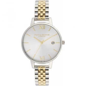 Image of Demi Date Silver & Gold Sunray Watch