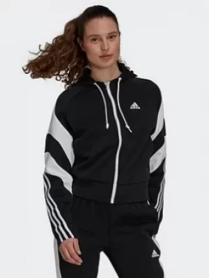 Image of adidas Sportswear Colorblock Full-zip Jacket, Blue, Size S, Women