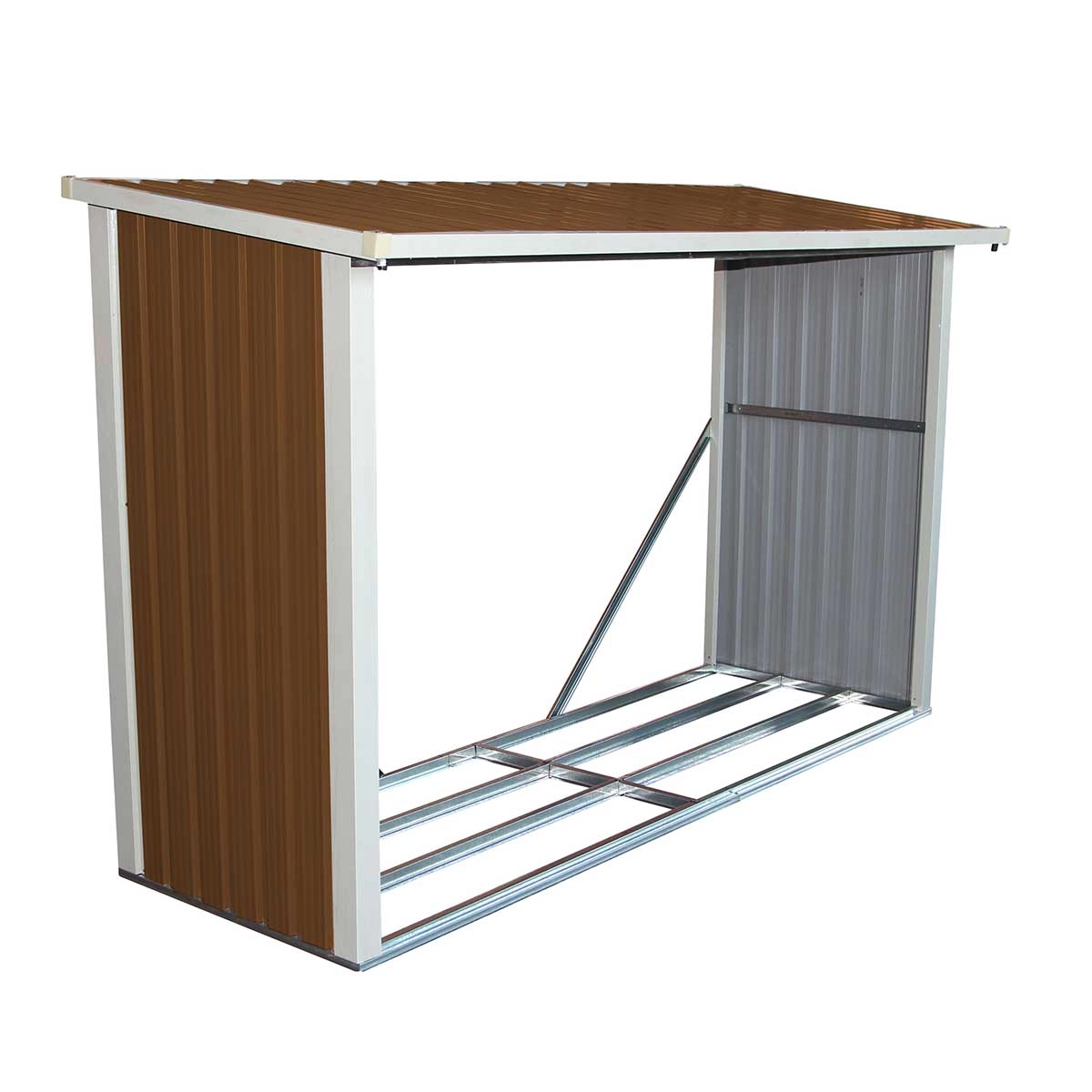 Image of Charles Bentley Garden Metal Log Stores 8x3ft