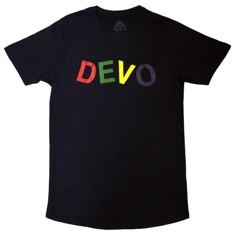 Image of Devo Mens Logo T-Shirt in Black Size: Large Black Male L