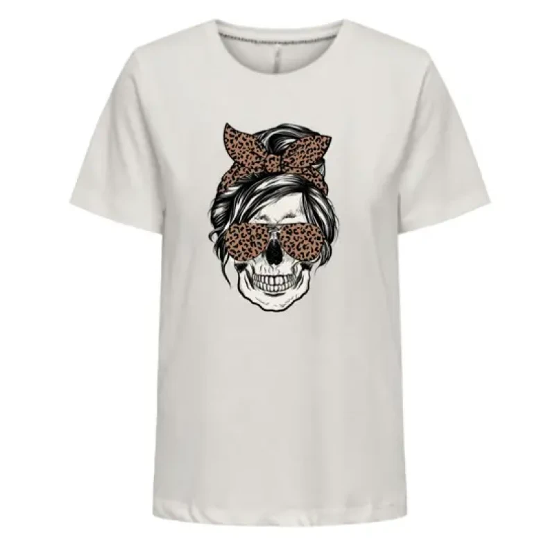 Image of Only Womens T-Shirt Only Stella Life Blanc Female L