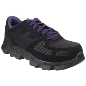 Image of Timberland Pro Womens/Ladies Powertrain Low Lace Up Safety Shoes (6 UK) (Black)