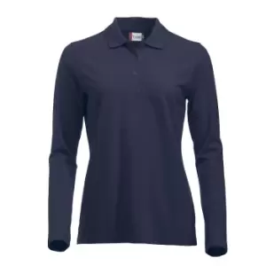 Image of Clique Womens/Ladies Classic Marion Long-Sleeved Polo Shirt (M) (Dark Navy)