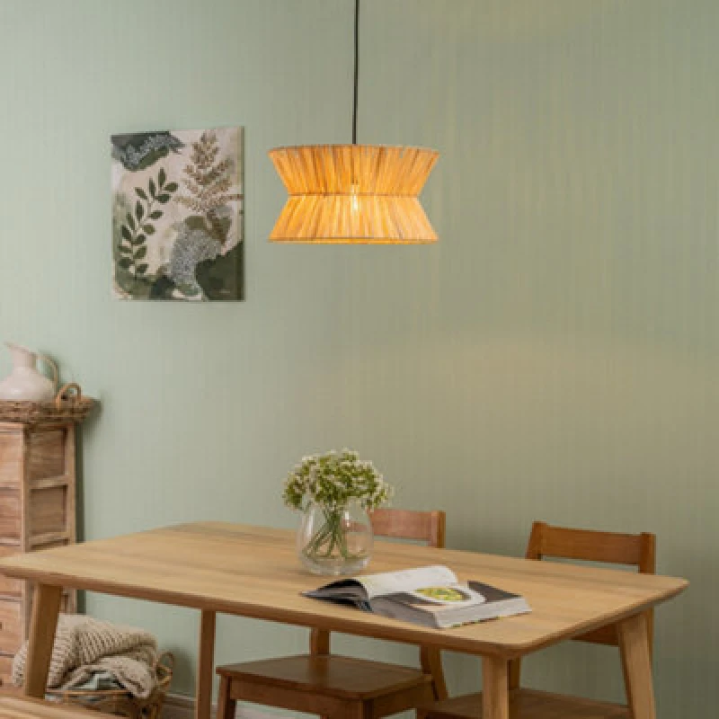 Image of ValueLights Maddie Natural Paper Rope Ceiling Floor Lamp Light Shade Natural