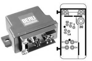 Image of Beru GR074 / 0201010074 Glow Plug Control Unit Replaces 006 545 88 32