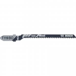 Image of Bosch T119 BO Wood Cutting Jigsaw Blades Pack of 5