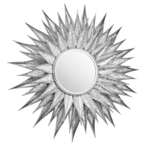 Image of 90cm Ohlson Silver Large Sunburst Mirror
