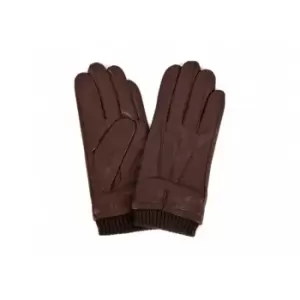 Image of Eastern Counties Leather Mens Rib Cuff Gloves (S) (Brown)