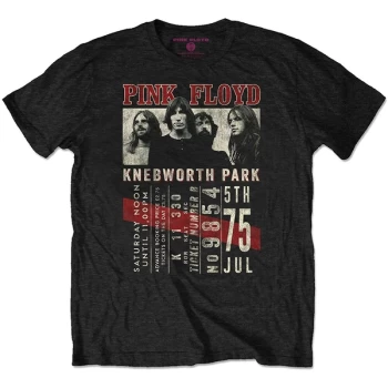 Image of Pink Floyd - Knebworth '75 Unisex Medium T-Shirt - Black