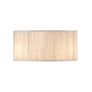 Image of Kemp Beige & Polished Nickel 17" Pleated Shade, E14